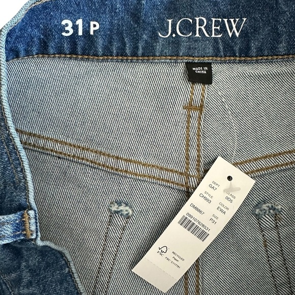 NWT 2025 J. Crew ‘96 Low Rise Slim Wide Leg Jeans Size 31P - Picture 8 of 13